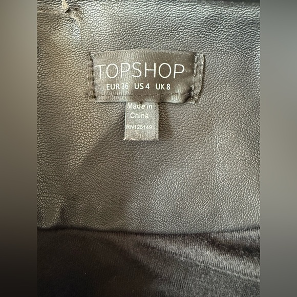 Topshop Faux Leather Moto Jacket - Picture 4 of 4